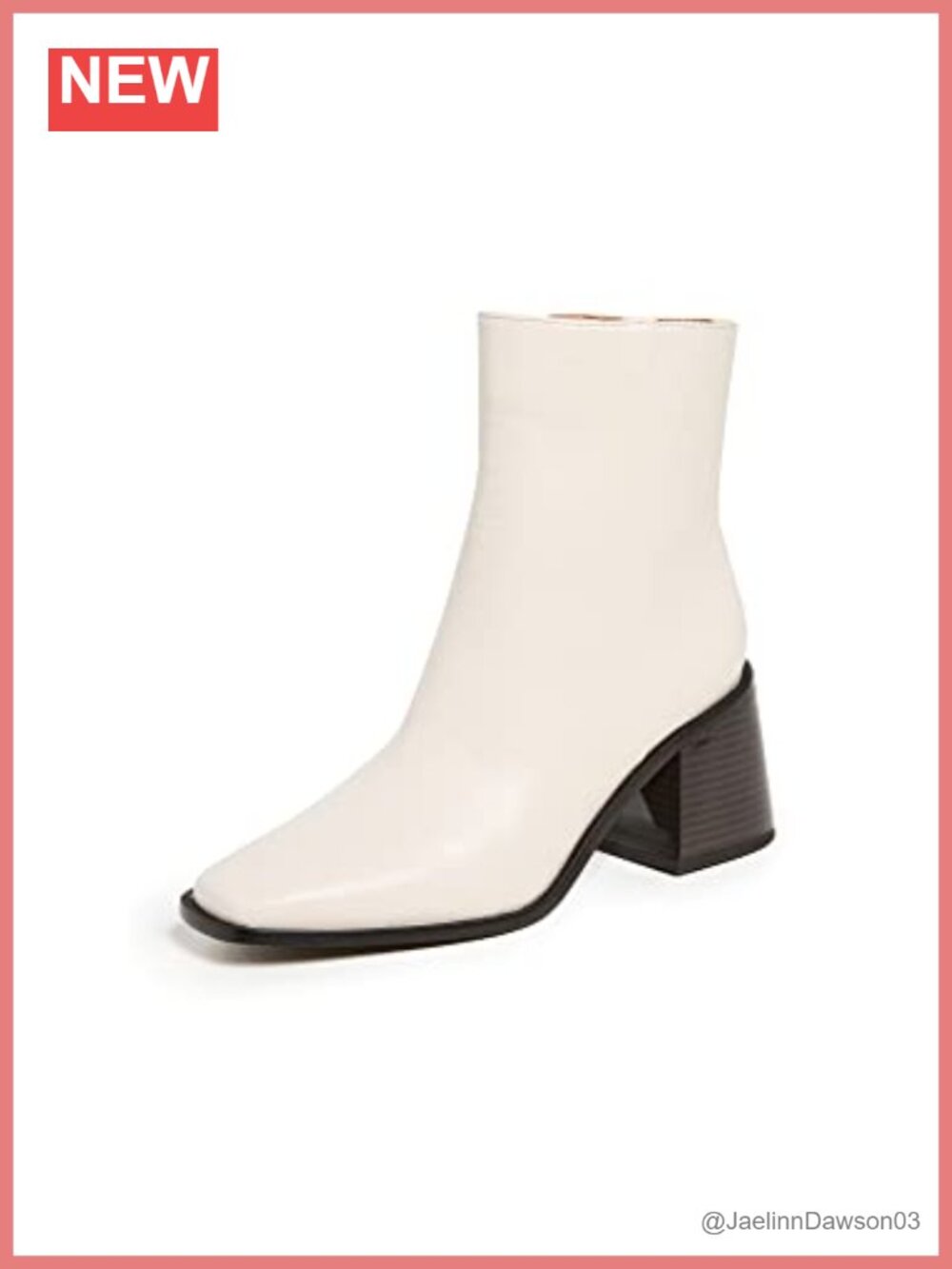 Sam Edelman Winnie Square Toe Ankle Bootie Leather Zip